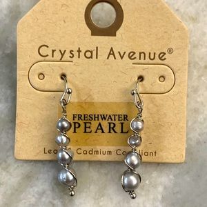 Gray Freshwater Pearl Earrings